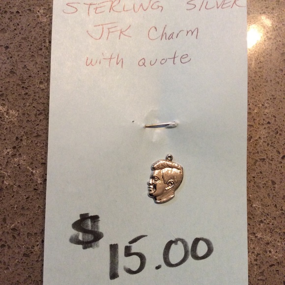 Jewelry - JFK bracelet charm sterling vintage